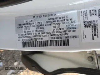 2023 Mazda CX-9 Touring Plus with VIN JM3TCBAY0P0641722, listed as a Copart auction lot 47657565 with 38,405 mi miles and Salvage title. Bid and sale history available at DreamBid. Image 13.