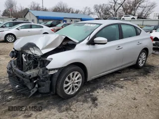 2018 Nissan Sentra SV with VIN 3N1AB7AP5JL648640, listed as a Copart auction lot 43976215 with 136,341 mi miles and Salvage Title. Bid and sale history available at DreamBid. Image 1.