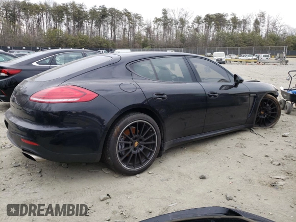 2016 Porsche Panamera 4 with VIN WP0AA2A77GL001213, listed as a Copart auction lot 46805985 with 61,830 mi miles and Salvage Title. Bid and sale history available at DreamBid. Image 3.