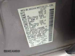 2007 Nissan Pathfinder SE z VIN 5N1AR18W17C630185, wystawiony jako IAAI lot #42358573 z przebiegiem 165 067 mil mil oraz . Historia ofert i sprzedaży dostępna na DreamBid. Obrazek 9.