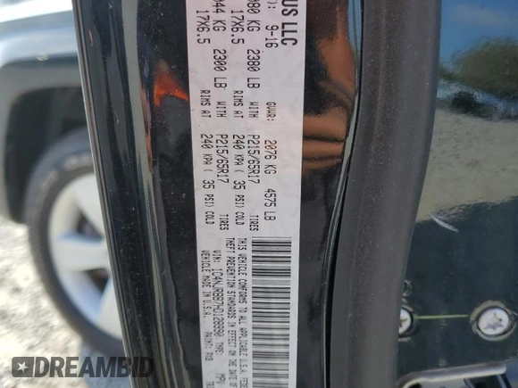 2017 Jeep Patriot Sport with VIN 1C4NJRBB7HD128990, listed as a Copart auction lot 48477255 with 25,699 mi miles and Clean title. Bid and sale history available at DreamBid. Image 13.