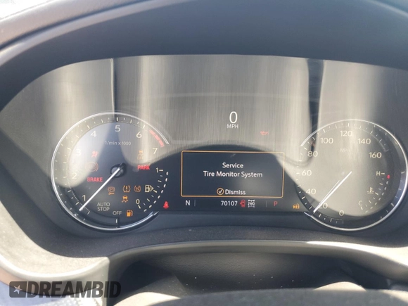 2019 Cadillac XT4 AWD Sport with VIN 1GYFZFR47KF152344, listed as a Copart auction lot 57535655 with 70,107 mi miles and Salvage title. Bid and sale history available at DreamBid. Image 9.