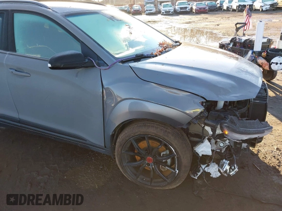 2021 Hyundai Kona Night Edition with VIN KM8K6CA59MU709345, listed as a IAAI auction lot 41197189 with 29,329 mi miles and . Bid and sale history available at carsss.com. Image 18.