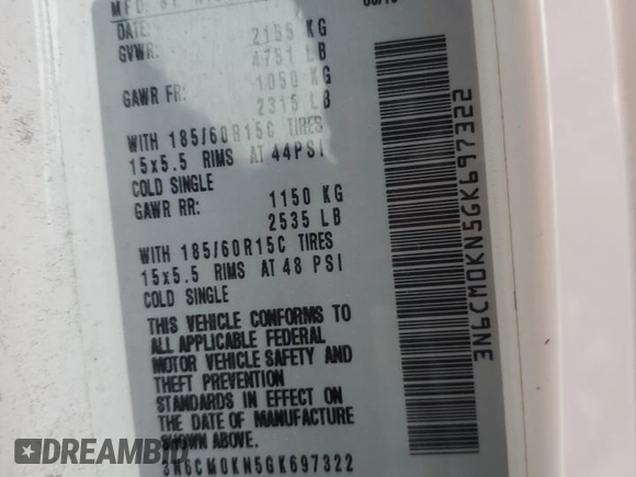 2016 Nissan NV200 S with VIN 3N6CM0KN5GK697322, listed as a Copart auction lot 48944615 with 427,299 mi miles and Salvage Title. Bid and sale history available at carsss.com. Image 13.