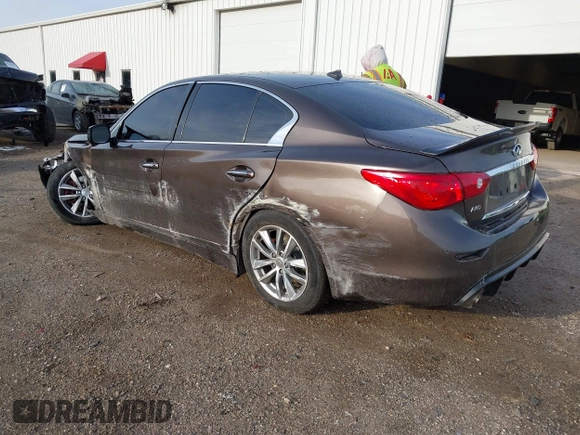 2014 Infiniti Q50 Premium with VIN JN1BV7AR1EM704808, listed as a IAAI auction lot 41854249 with 78,482 mi miles and . Bid and sale history available at DreamBid. Image 3.