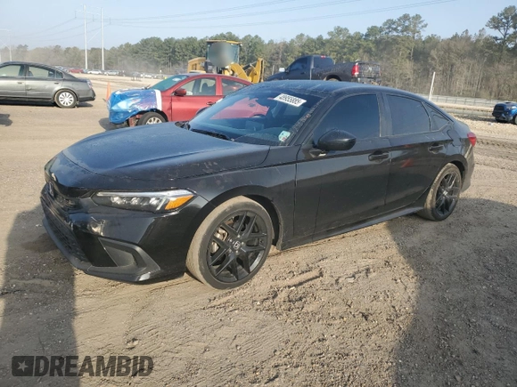 2022 Honda Civic Sport with VIN 2HGFE2F58NH533891, listed as a Copart auction lot 48955885 with 96,533 mi miles and Salvage Title. Bid and sale history available at carsss.com. Image 1.