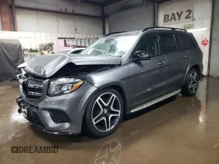 2018 Mercedes-Benz GLS 550 with VIN 4JGDF7DE0JB085552, listed as a Copart auction lot 78694124 with 89,974 mi miles and Salvage title. Bid and sale history available at DreamBid. Image 1.