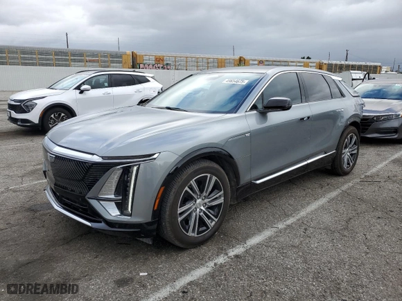 2024 Cadillac LYRIQ Luxury with VIN 1GYKPRRK3RZ109844, listed as a Copart auction lot 49654675 with 28,191 mi miles and Salvage Title. Bid and sale history available at carsss.com. Image 1.
