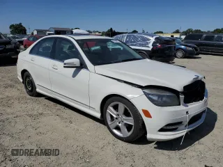 2011 Mercedes-Benz C 300 Sport with VIN WDDGF5EB4BA512612, listed as a Copart auction lot 61852515 with Not provided miles and Salvage title. Bid and sale history available at DreamBid. Image 4.