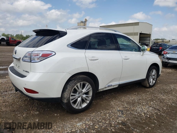 2010 Lexus RX 450h with VIN JTJBC1BA9A2022402, listed as a Copart auction lot 52674284 with 221,661 mi miles and Salvage Title. Bid and sale history available at DreamBid. Image 3.