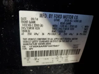 2015 Ford Utility Police Interceptor with VIN 1FM5K8AR8FGA78467, listed as a Copart auction lot 43581655 with 183,077 mi miles and Salvage Title. Bid and sale history available at carsss.com. Image 13.