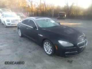 2014 BMW 6 Series 640i z VIN WBA6A0C55EDZ04549, wystawiony jako IAAI lot #41764155 z przebiegiem 154 705 mil mil oraz . Historia ofert i sprzedaży dostępna na DreamBid. Obrazek 1.
