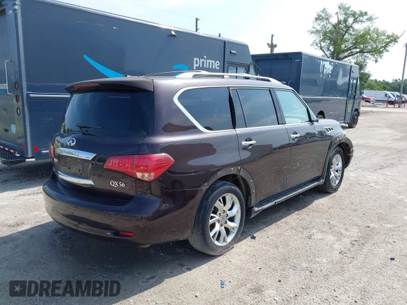 2011 Infiniti QX56 7-passenger with VIN JN8AZ2NF9B9502706, listed as a IAAI auction lot 42229196 with Not Provided miles and . Bid and sale history available at DreamBid. Image 4.
