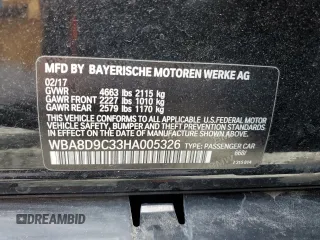 2017 BMW 3 Series 330i xDrive z VIN WBA8D9C33HA005326, wystawiony jako Copart lot #55651035 z przebiegiem 32 829 mil mil oraz Szkoda całkowita • Salvage title. Historia ofert i sprzedaży dostępna na DreamBid. Obrazek 12.