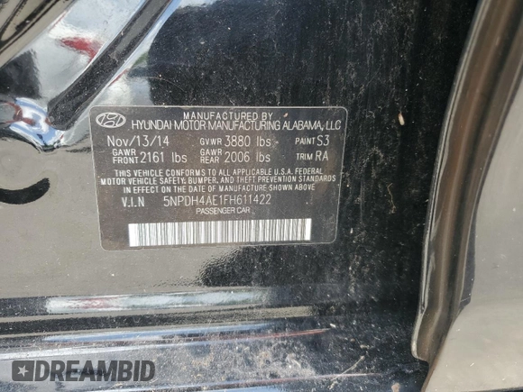 2015 Hyundai Elantra SE z VIN 5NPDH4AE1FH611422, wystawiony jako Copart lot #61780855 z przebiegiem 94 616 mil mil oraz Czysty tytuł • Clean title. Historia ofert i sprzedaży dostępna na DreamBid. Obrazek 12.