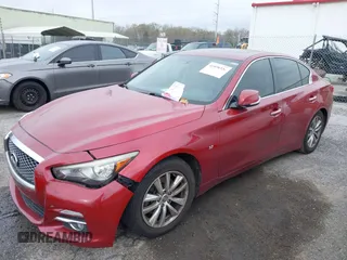 2014 Infiniti Q50 Premium with VIN JN1BV7AR7EM699016, listed as a IAAI auction lot 41858326 with 222,127 mi miles. Bid and sale history available at carsss.com. Image 16.