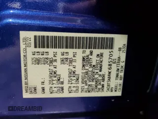 2022 Nissan Rogue S z VIN 5N1BT3AB4NC685705, wystawiony jako Copart lot #46331255 z przebiegiem 48 455 mil mil oraz Szkoda całkowita • Salvage title. Historia ofert i sprzedaży dostępna na DreamBid. Obrazek 14.