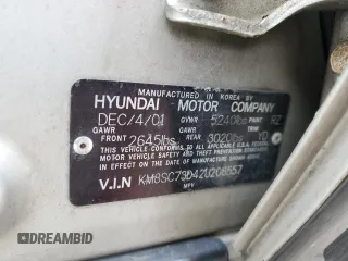 2002 Hyundai Santa Fe GLS with VIN KM8SC73D42U208557, listed as a Copart auction lot 51815115 with 124,730 mi miles and Clean Title. Bid and sale history available at carsss.com. Image 13.