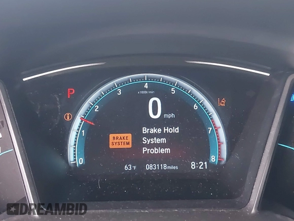 2016 Honda Civic Sedan EX with VIN 2HGFC2F83GH573539, listed as a IAAI auction lot 41736231 with 83,118 mi miles. Bid and sale history available at carsss.com. Image 7.