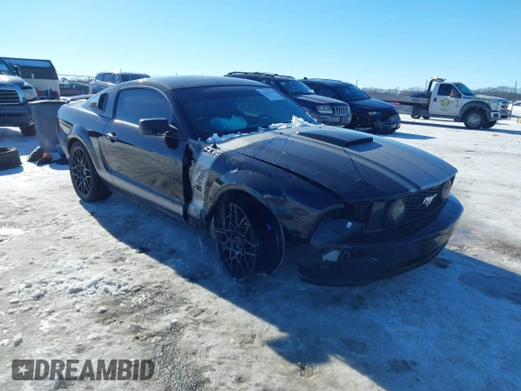 2007 Ford Mustang GT Deluxe with VIN 1ZVFT82H775319621, listed as a IAAI auction lot 41352594 with 123,842 mi miles. Bid and sale history available at carsss.com. Image 1.