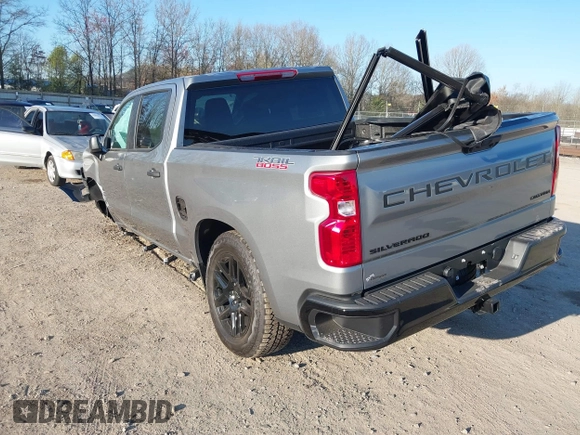 2025 Chevrolet Silverado 1500 with VIN 3GCPKCEK4SG161597, listed as a IAAI auction lot 41833048 with 852 mi miles and . Bid and sale history available at DreamBid. Image 3.
