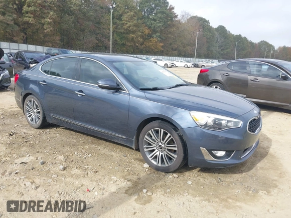 2014 Kia Cadenza Premium with VIN KNALN4D72E5165634, listed as a IAAI auction lot 40725189 with 126,993 mi miles. Bid and sale history available at carsss.com. Image 1.