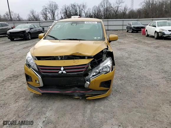 2021 Mitsubishi Mirage ES with VIN ML32AUHJ3MH004998, listed as a Copart auction lot 45625675 with 8,398 mi miles and Salvage Title. Bid and sale history available at carsss.com. Image 10.
