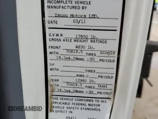 2012 Isuzu NQR IBT PWL with VIN JALE5W166C7900120, listed as a Copart auction lot 79131844 with 150,507 mi miles and Clean Title. Bid and sale history available at carsss.com. Image 12.
