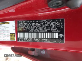 2014 Toyota Prius Two with VIN JTDZN3EU5EJ000485, listed as a IAAI auction lot 41511781 with 167,275 mi miles and . Bid and sale history available at DreamBid. Image 9.