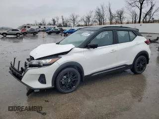 2024 Nissan Kicks SR with VIN 3N1CP5DV3RL570699, listed as a Copart auction lot 43344445 with 13,763 mi miles and Salvage Title. Bid and sale history available at DreamBid. Image 1.
