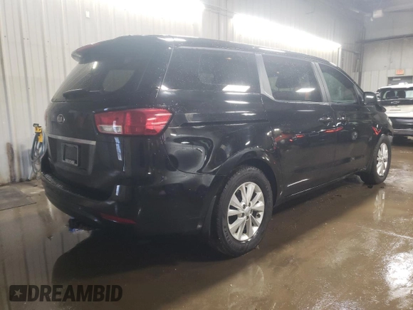 2015 Kia Sedona L with VIN KNDMA5C17F6025760, listed as a Copart auction lot 46440545 with 75,923 mi miles and Salvage Title. Bid and sale history available at DreamBid. Image 3.