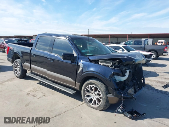 2021 Ford F-150 XL with VIN 1FTFW1E83MFD05167, listed as a IAAI auction lot 39005032 with 57,659 mi miles. Bid and sale history available at carsss.com. Image 1.