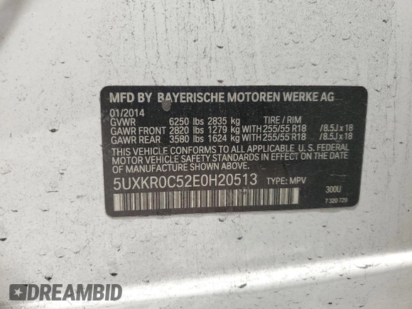 2014 BMW X5 xDrive35i with VIN 5UXKR0C52E0H20513, listed as a Copart auction lot 52831615 with 111,414 mi miles and Salvage Title. Bid and sale history available at carsss.com. Image 15.