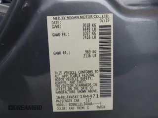 2019 Nissan Altima 2.5 Platinum with VIN 1N4BL4FW5KC194471, listed as a IAAI auction lot 41921471 with 28,313 mi miles. Bid and sale history available at carsss.com. Image 9.