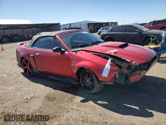 2001 Ford Mustang GT Deluxe with VIN 1FAFP45X21F124584, listed as a Copart auction lot 54274484 with 108,110 mi miles and Salvage Title. Bid and sale history available at carsss.com. Image 4.