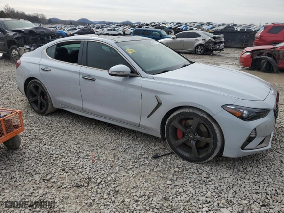 2020 Genesis G70 3.3T with VIN KMTG34LE0LU047077, listed as a Copart auction lot 45294085 with 53,122 mi miles and Salvage Title. Bid and sale history available at carsss.com. Image 4.