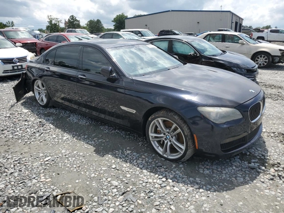2011 BMW 7 Series 750Li with VIN WBAKB8C57BCY64924, listed as a Copart auction lot 58393765 with Not provided miles and Salvage title. Bid and sale history available at DreamBid. Image 4.