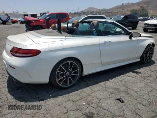 2021 Mercedes-Benz C 300 with VIN W1KWK8DB8MG100428, listed as a Copart auction lot 60537275 with 35,917 mi miles and Salvage title. Bid and sale history available at DreamBid. Image 3.