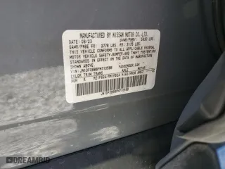 2023 Nissan ARIYA EVOLVE+ with VIN JN1DF0BB8PM710588, listed as a Copart auction lot 45968105 with 10,295 mi miles and Salvage Title. Bid and sale history available at carsss.com. Image 13.
