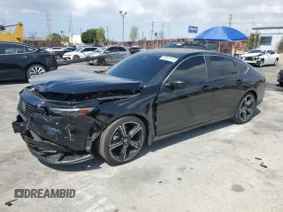 2024 Honda Accord Sport с VIN 1HGCY2F58RA072223, выставлен на аукционе Copart как лот 50837115 с пробегом 7 117 миль миль и Списание • Salvage title. История ставок и продаж доступна на DreamBid. Изображение 1.