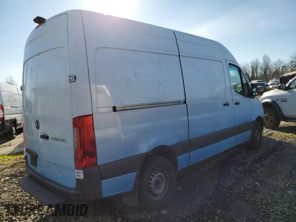 2021 Mercedes-Benz Sprinter Cargo with VIN W1Y4EBHY9MT059542, listed as a Copart auction lot 85926744 with 95,115 mi miles and Salvage Title. Bid and sale history available at carsss.com. Image 3.