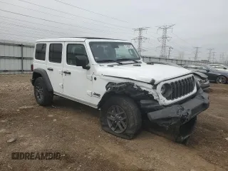 2025 Jeep Wrangler Sport S with VIN 1C4PJXDN9SW531241, listed as a Copart auction lot 51460975 with Not provided miles and Salvage title. Bid and sale history available at DreamBid. Image 4.