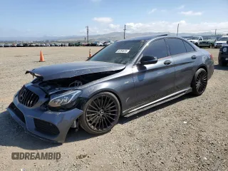2016 Mercedes-Benz C 450 AMG with VIN 55SWF6EB3GU119449, listed as a Copart auction lot 54784875 with 99,670 mi miles and Salvage title. Bid and sale history available at DreamBid. Image 1.