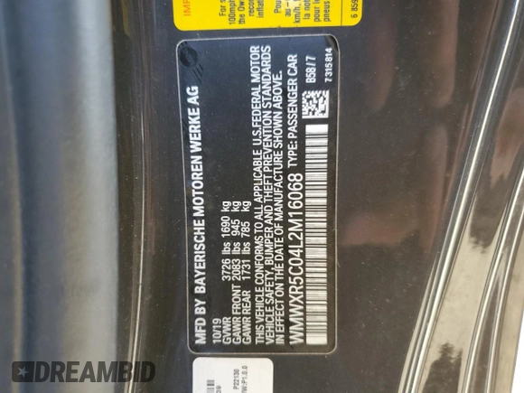 2020 MINI Hardtop Cooper S z VIN WMWXR5C04L2M16068, wystawiony jako Copart lot #53107645 z przebiegiem 43 810 mil mil oraz Szkody całkowita. Historia ofert i sprzedaży dostępna na DreamBid. Obrazek 14.
