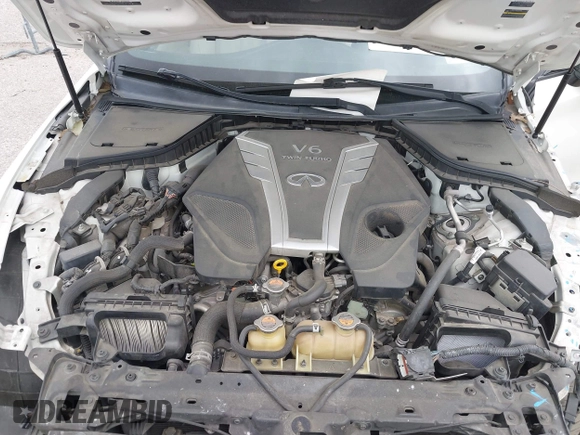 2017 Infiniti Q60 Red Sport 400 with VIN JN1FV7EK8HM610878, listed as a IAAI auction lot 41912063 with 93,680 mi miles and . Bid and sale history available at carsss.com. Image 10.