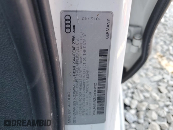 2016 Audi A6 3.0L TDI Prestige with VIN WAUHMAFC5GN009432, listed as a Copart auction lot 42017575 with 175,993 mi miles and Clean Title. Bid and sale history available at carsss.com. Image 12.