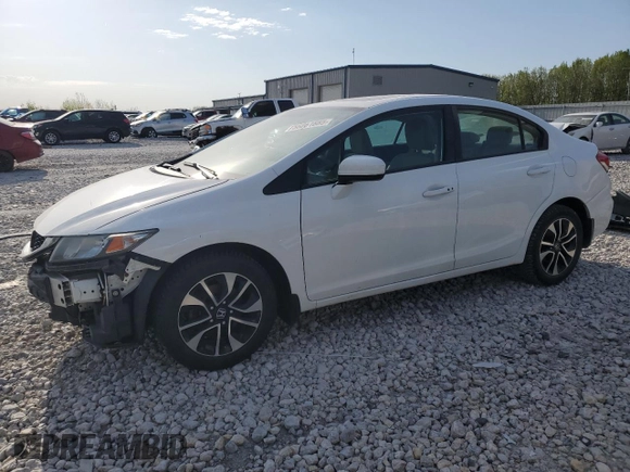 2015 Honda Civic EX with VIN 19XFB2F82FE004161, listed as a Copart auction lot 56061885 with 165,684 mi miles and Clean Title. Bid and sale history available at DreamBid. Image 1.