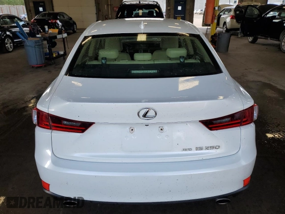 2015 Lexus IS 250 with VIN JTHCF1D22F5016112, listed as a Copart auction lot 62110655 with 85,036 mi miles and Salvage title. Bid and sale history available at DreamBid. Image 6.