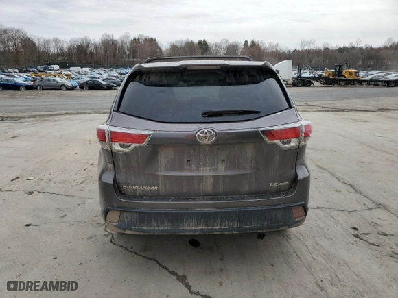 2015 Toyota Highlander LE with VIN 5TDBKRFHXFS082376, listed as a Copart auction lot 51567195 with 153,026 mi miles and Salvage Title. Bid and sale history available at carsss.com. Image 6.