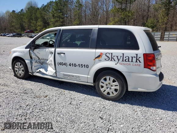 2019 Dodge Grand Caravan SE with VIN 2C4RDGBG0KR528211, listed as a Copart auction lot 48909545 with 68,494 mi miles and Salvage Title. Bid and sale history available at DreamBid. Image 2.